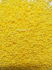 Пенопластовые шарики для слайма маленькие желтые, 2-4 мм