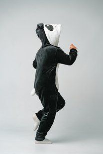 Кигуруми Panda детский теплый на молнии панда