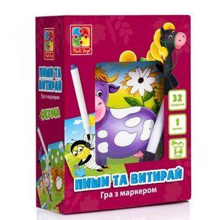 Игра настольная "Пиши и вытирай. Ферма"