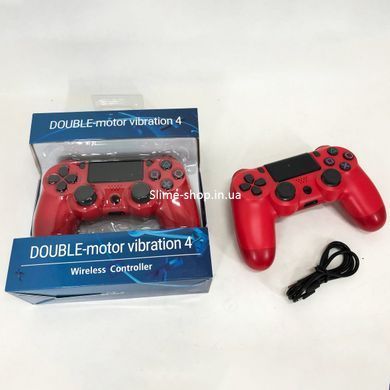Джойстик DOUBLESHOCK для PS 4, бездротовий ігровий геймпад PS4/PC акумуляторний джойстик. LV-441 Колір: червоний