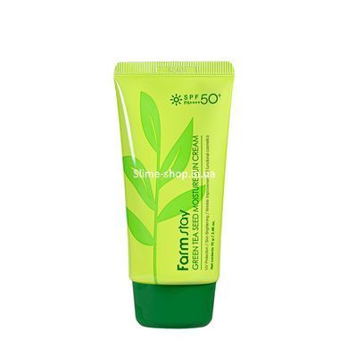 Солнцезащитный крем для лица 3 в 1 FarmStay Green Tea Seed Moisture Sun Cream SPF50+/PA+++ с зеленым чаем, 70 г