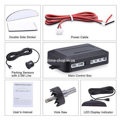 Парковочная система на 4 датчика парковки парктроник Assistant GS-211 Parking Sensor