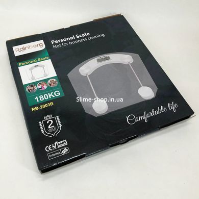 Весы напольные Rainberg RB-2003B на 180 кг стеклянные, бытовые напольные весы, электронные LR-164 напольные весы