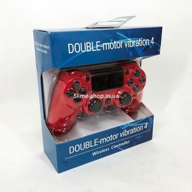 Джойстик DOUBLESHOCK для PS 4, бездротовий ігровий геймпад PS4/PC акумуляторний джойстик. LV-441 Колір: червоний