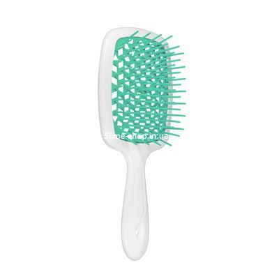 Щітка для волосся масажна продувна Superbrush Plus Hollow Comb прямокутна, Чорна з рожевим