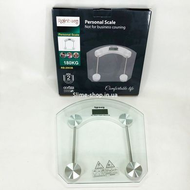 Весы напольные Rainberg RB-2003B на 180 кг стеклянные, бытовые напольные весы, электронные LR-164 напольные весы