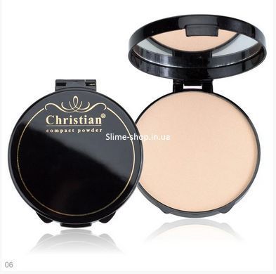 Пудра для обличчя Christian Compact Powder Black DM-406, № 01 Натуральний