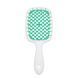 Щітка для волосся масажна продувна Superbrush Plus Hollow Comb прямокутна, Чорна з рожевим