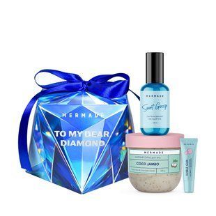 Подарунковий набір косметики для догляду за тілом Mermade Blue Crystal 3 в 1 для жінок.