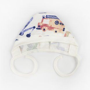 Чепчик на зав'язках з начосом для хлопчиків Excavators