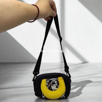 Сумочка mini (текстильна) 18х123 см (без ручок) (жовта)