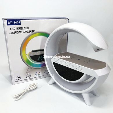Настольный будильник с беспроводной зарядкой G-Smart BT-3401, Беспроводное RL-104 зарядное устройство