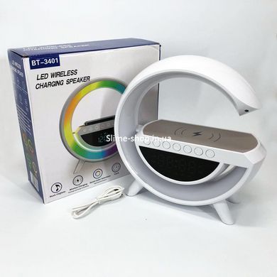 Настольный будильник с беспроводной зарядкой G-Smart BT-3401, Беспроводное RL-104 зарядное устройство