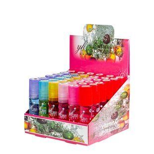 Набор блесков для губ с фруктовым ароматом YH Beja Vitamin C Lip Oil&Gloss, 36 шт