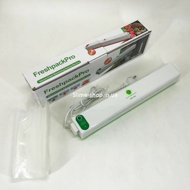 Побутовий вакуумний пакувальник Freshpack Pro зелений, Вакууматор побутовий вакуумний, HC-348 Вакууматор ручний