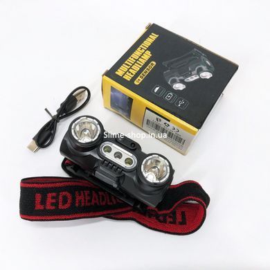 Фонарик на голову на батарейках 6532-3030+SMD(WHITE+RED), Налобный фонарь AG-419 для автомеханика
