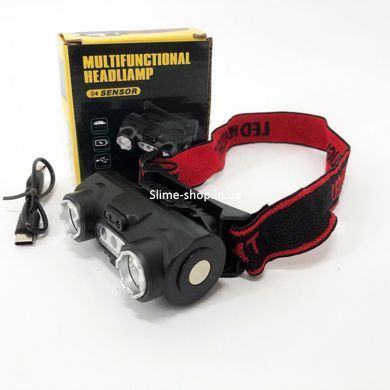 Фонарик на голову на батарейках 6532-3030+SMD(WHITE+RED), Налобный фонарь AG-419 для автомеханика