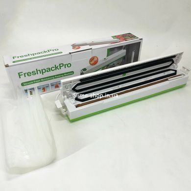 Побутовий вакуумний пакувальник Freshpack Pro зелений, Вакууматор побутовий вакуумний, HC-348 Вакууматор ручний