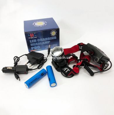 Налобный фонарь для туризма рыбалки и охоты X-Balog BL-T09B-P90, Мощный налобный фонарь KU-389 для рыбалки
