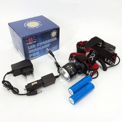 Налобный фонарь для туризма рыбалки и охоты X-Balog BL-T09B-P90, Мощный налобный фонарь KU-389 для рыбалки