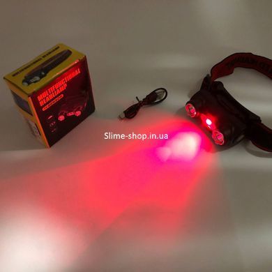 Фонарик на голову на батарейках 6532-3030+SMD(WHITE+RED), Налобный фонарь AG-419 для автомеханика