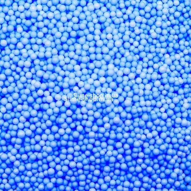 Пенопластовые шарики для слайма маленькие синие, 2-4 мм