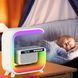 Ночник с колонкой и безпроводной зарядкой RGB G3, Аудио колонка с подсветкой и UM-279 беспроводной зарядкой