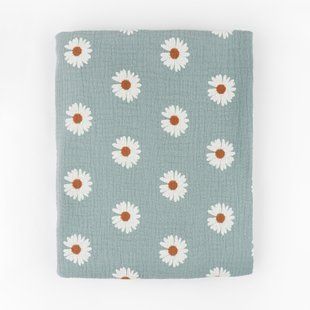 Муслиновая пеленка 125х75см Green chamomile