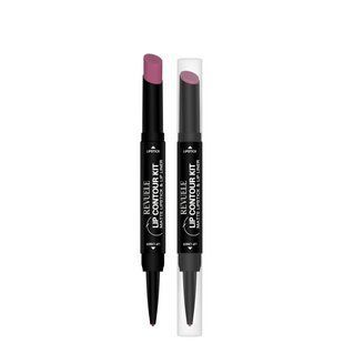 Помада матовая с карандашом для губ 2 в 1 Revuelle Lip Contour Kit тон 03 Сливовая, 1,8 + 0,2 г