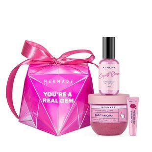 Подарунковий набір косметики для догляду за тілом Mermade Pink Crystal 3 в 1 для жінок