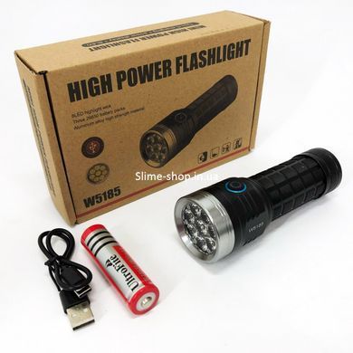 Штурмовий тактичний ліхтар PLD W5185-8XHP360, Ліхтар для екстрених ситуацій, Потужний KL-277 юсб ліхтар