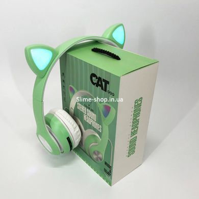 Детские наушники котик ST37M, Беспроводные наушники светящиеся, Наушники для детей UK-636 с ушками