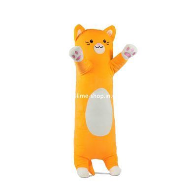 Мягкая игрушка KidsQo валик кот Эклер рыжий 60см (KD731)