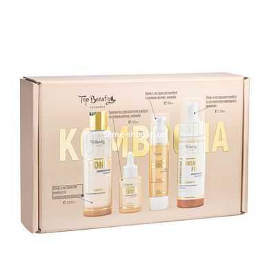 Подарунковий набір доглядової косметики для жінок Top Beauty Kombucha, 4 продукти