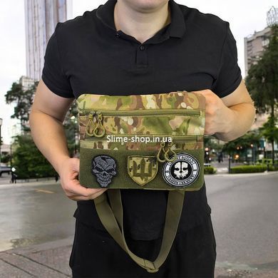 Сумка через плечо военной расцветки, Сумка мужская брезентовая military, Мужская OP-211 армейская сумка