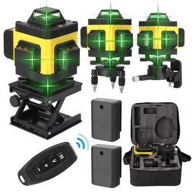Рівень лазерний лінійний нівелір акумуляторний Laser 4D, 16 ліній, робоча відстань 30м, PK-899 у валізі
