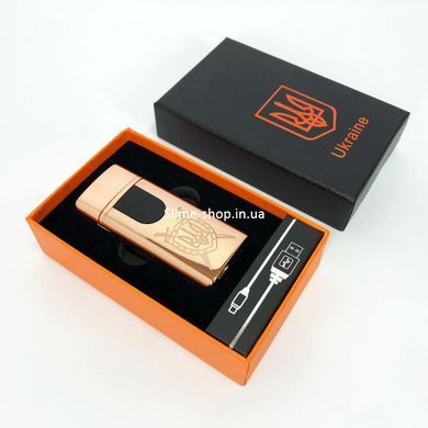 Запальничка подарункова вічна HL-431, Запальничка USB з індикатором заряду, Запальничка в UL-837 подарунковому футлярі