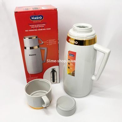 Термос для спортсменов Magio MG-1050W 1 л, Качественный семейный термос, Термокружка NZ-403 для школьников