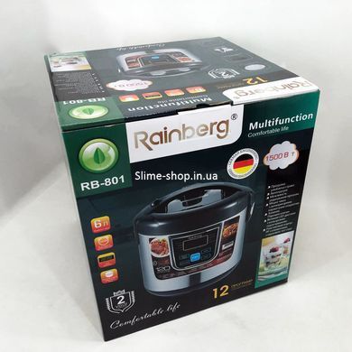 Мультиварка качественная бытовая Rainberg RB-801 1500 Вт 6 л, Мультиварка пароварка скороварка ZA-637 для дома