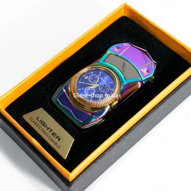 Спиральная зажигалка, электрозажигалка аккумуляторная USB-813 KY-211 + часы