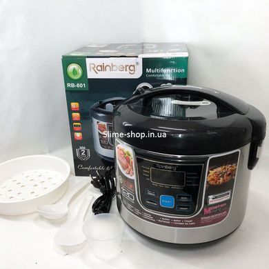 Мультиварка качественная бытовая Rainberg RB-801 1500 Вт 6 л, Мультиварка пароварка скороварка ZA-637 для дома