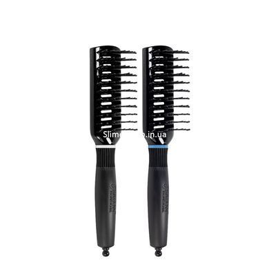 Щітка для волосся пластикова продувна Salon Professional Біла полосочка