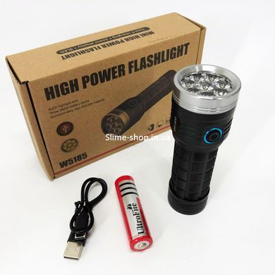 Штурмовий тактичний ліхтар PLD W5185-8XHP360, Ліхтар для екстрених ситуацій, Потужний KL-277 юсб ліхтар