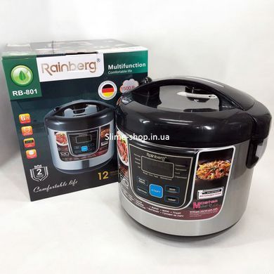 Мультиварка качественная бытовая Rainberg RB-801 1500 Вт 6 л, Мультиварка пароварка скороварка ZA-637 для дома