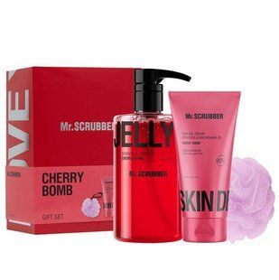 Подарунковий набір для догляду за тілом Mr Scrubber Cherry Bomb для жінок, 3 продукти