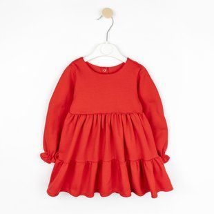 Красное платье с начесом для девочки Red holiday