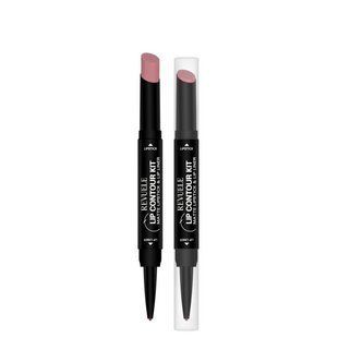 Помада матовая с карандашом для губ 2 в 1 Revuelle Lip Contour Kit тон 04 Розовый, 1,8 + 0,2 г