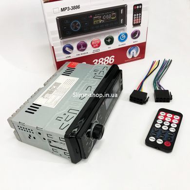 Автомагнітофон 1 din MP3-3885 ISO 1DIN, Магнітола машина 1din, Автомагнітола 1 PN-636 din знімна