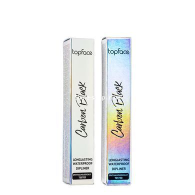 Подводка для глаз TopFace Carbon Black Shine глянцевая черная РТ406