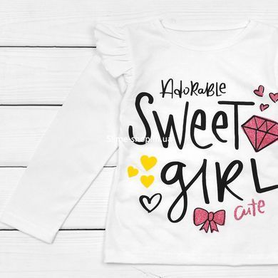 Лонгслів для дівчинки з принтом Sweet Girl